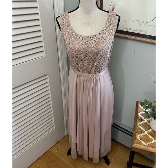 R&M RICHARDS Womens Dress Sleeveless Formal Lace Sequin Chiffon Wedding | 10 - Picture 1 of 11